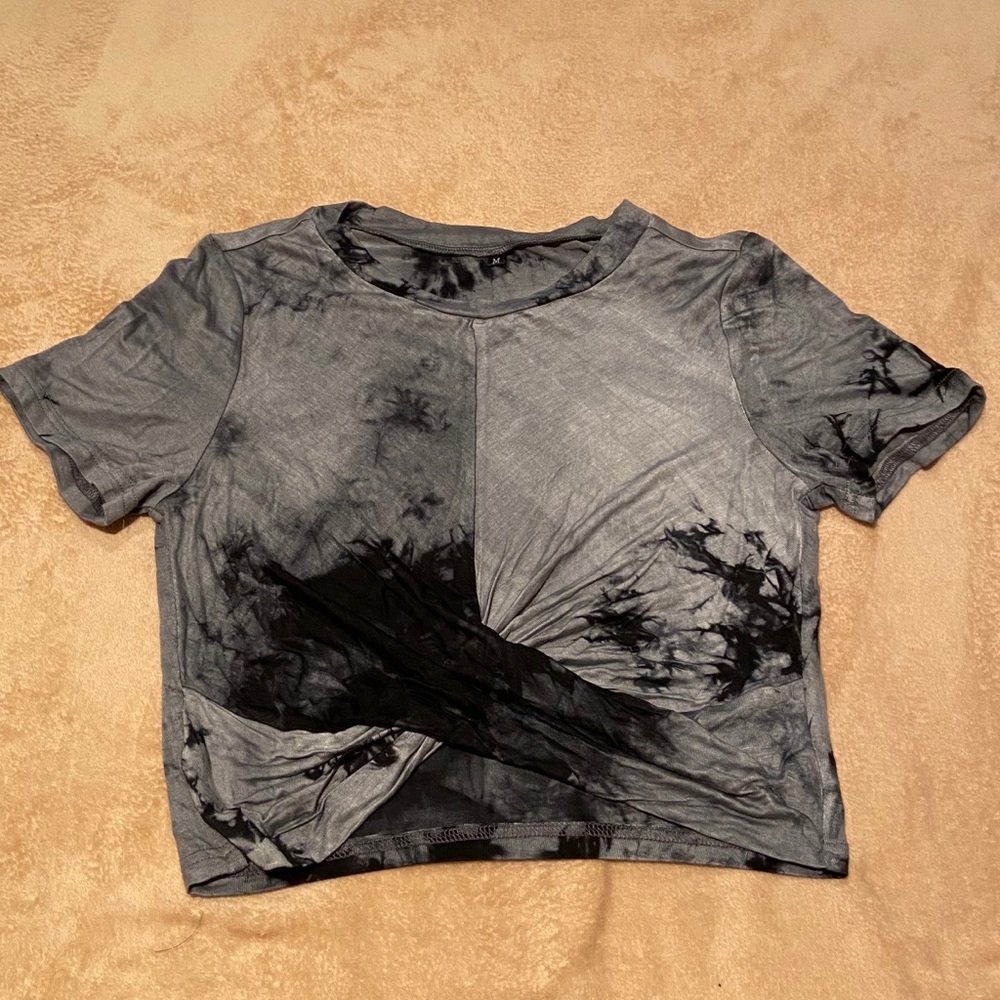 Tie dye twist front top